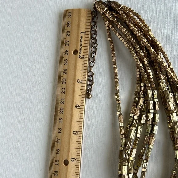 Chico’s Elegant Gold Multi-Strand Necklace - Picture 5 of 5